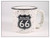 Route 66 White Speckled Campfire Mug
