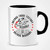 Angled view of the Best Fudge ceramic mug from Uranus Fudge Factory.