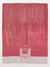 Unfolded pink dish towel featuring a scratching cat and Made From Scratch text.