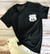 Front of black t-shirt with small Route 66 shield from Uranus Fudge Factory.
