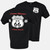Front and back of black Route 66 shield t-shirt from Uranus Fudge Factory.