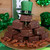 Chocolate Pecan Fudge from Uranus on a platter with ST. Patrick's Day decor.