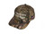 A camouflage baseball cap with white text from the Uranus Fudge Factory.