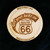 "Get Your Kicks on Route 66" 4-inch wooden souvenir ornament from Uranus Fudge Factory