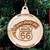 Laser-engraved wooden Christmas ornament featuring a Route 66 shield design from Uranus Fudge Factory.