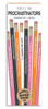 Front packaging of a novelty Pencils for Procrastinators set with funny quotes.