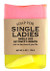 A bar of pink and yellow layered Soap for Single Ladies novelty soap from Uranus Fudge Factory