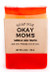 A layered red and peach bar of Soap for Okay Moms novelty bath soap from Uranus Fudge Factory