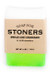 A bar of layered green and white Soap for Stoners novelty bar soap from Uranus Fudge Factory