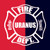 The design is a circular seal with a traditional fire department crest in the center. Text reads "URANUS FIRE DEPT" 