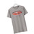 Grey t-shirt featuring a novelty Fudge Packers Union graphic on a white hanger by Uranus Fudge Factory.