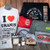 Group of funny souvenir t-shirts and gifts on display from Uranus Fudge Factory.