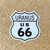 White Uranus US 66 highway shield souvenir magnet from Uranus Fudge Factory