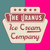 Front logo of the Uranus Ice Cream Company unisex t-shirt featuring a playful, retro-inspired vintage creamery graphic.
