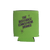 Lime green can cooler with purple text "The Best Fudge Comes From Uranus" by Uranus Fudge Factory.