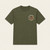 Front view of the olive green Uranus Crop Dusters T-Shirt, one of our top-selling Uranus Fudge Factory shirts.
