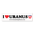 "I Love Uranus" 11.5x3 inch vinyl bumper sticker from Uranus Fudge Factory