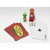 Souvenir Uranus Gas ’N Lube playing card set with logo card backs, spade and heart face cards, green alien figurine, and a red toy gas pump collectible. (Figurines not included.)