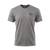 Heather gray Uranus Tire & Wheel t-shirt flat lay front with small left-chest logo