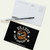 Uranus Crop Dusters postcard with vintage biplane logo, shown front and back with a ballpoint pen.
