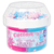 Cotton Candy Frost slime jar with clear dome topper lid holding cloud fimo sprinkles and two cotton candy charms