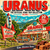 Uranus Volume 1 album cover featuring the Fudge Factory, a vintage rocket, and green Missouri hills