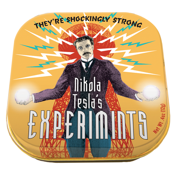 Nikola Tesla Experimints novelty mint tin from Uranus General Store