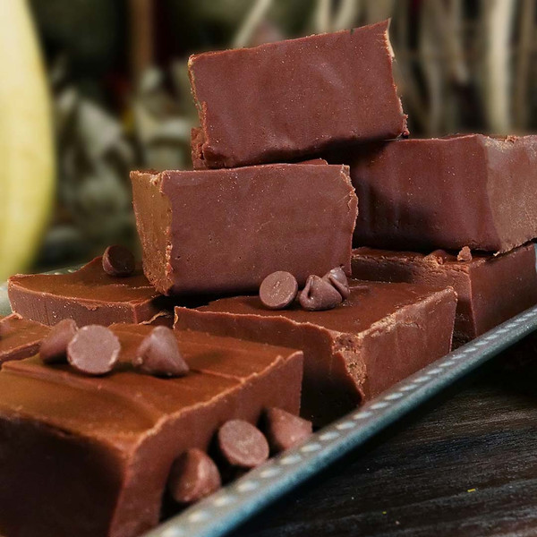 Reduced Sugar Chocolate Fudge from Uranus close up hero shot