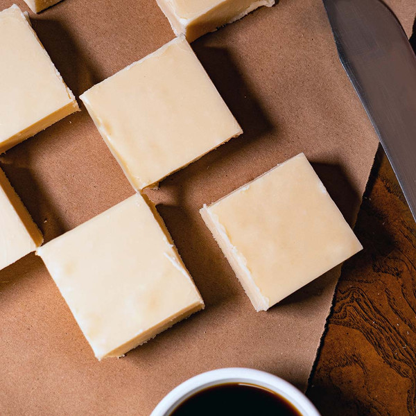 Reduced Sugar Vanilla Fudge from Uranus top view close up shot