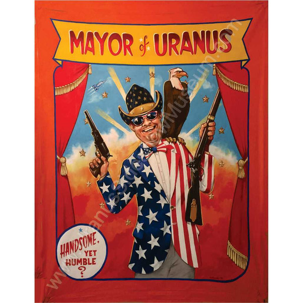 Novelty Mayor of Uranus sideshow banner graphic from Uranus Sideshow Museum.