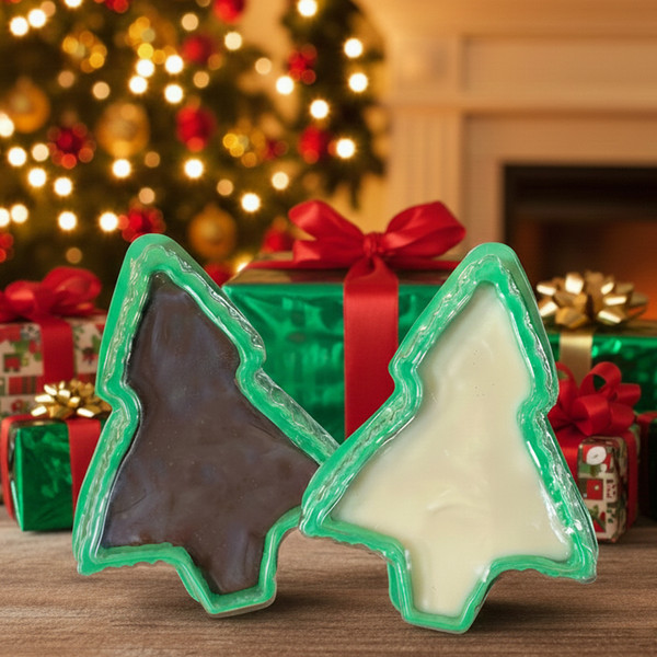 Chocolate and Vanilla Christmas Tree molds from Uranus.