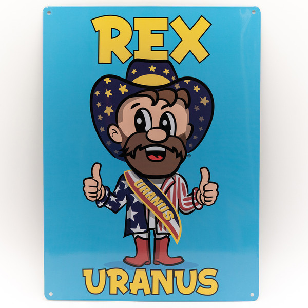 Rex Uranus Standing Tin Sign