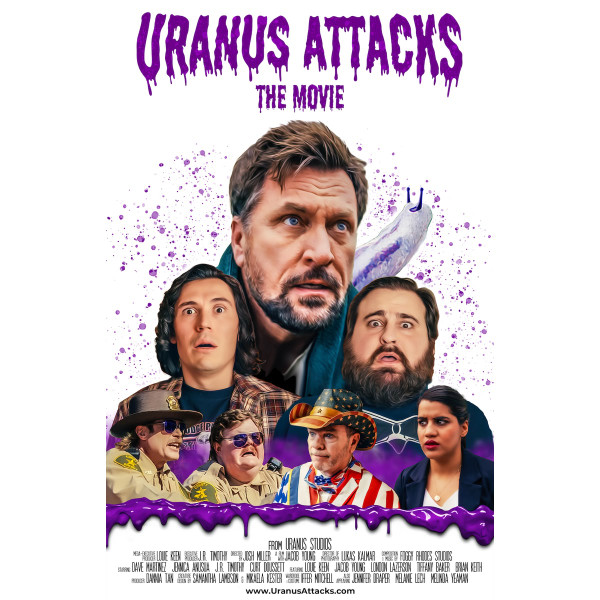 Uranus Attacks The Movie poster (white version) on 11" x 17" glossy paper