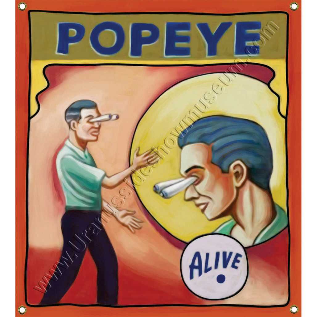 Popeye Sideshow Banner - Uranus Fudge Factory