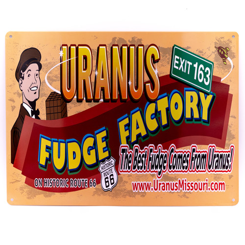 Uranus Fudge Factory Metal Sign | Uranus General Store