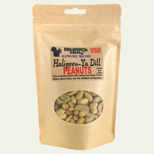 Halipeen-Ya Dill Redneck Nutz | Seasoned Peanuts from Uranus