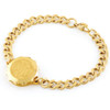 Gold Plated SOS Talisman Bracelet Snake Staff Back Gold Plated