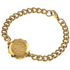 Gold Plated SOS Talisman Bracelet Snake Staff Back Gold Plated