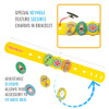 Multi Charm Package Wristband with Six Charms Info Graphic Yellow