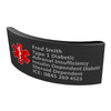 Spare Replacement Long Black Tag with Red Medical Symbol