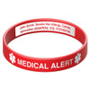 Deluxe Engraveable Silicone Bracelet Inside Engraving Red