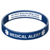 Deluxe Engraveable Silicone Bracelet Inside Engraving Blue
