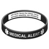 Deluxe Engraveable Silicone Bracelet Inside Engraving Black