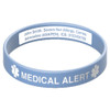 Deluxe Engraveable Silicone Bracelet Inside Engraving LightBlue