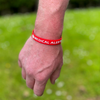 Red Deluxe Engravable Silicone Bracelet Inside Engraving Lifestyle Red