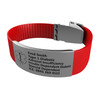 Medical Bracelet with Clasp Red