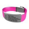 Medical Bracelet with Clasp Pink