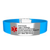 Medical Bracelet with Clasp and Red Symbol Blue