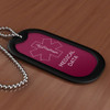 Maroon Medical Dog Tag Outline Placed On Table Black And Maroon