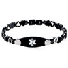 Paired Hearts Bracelet Front Black